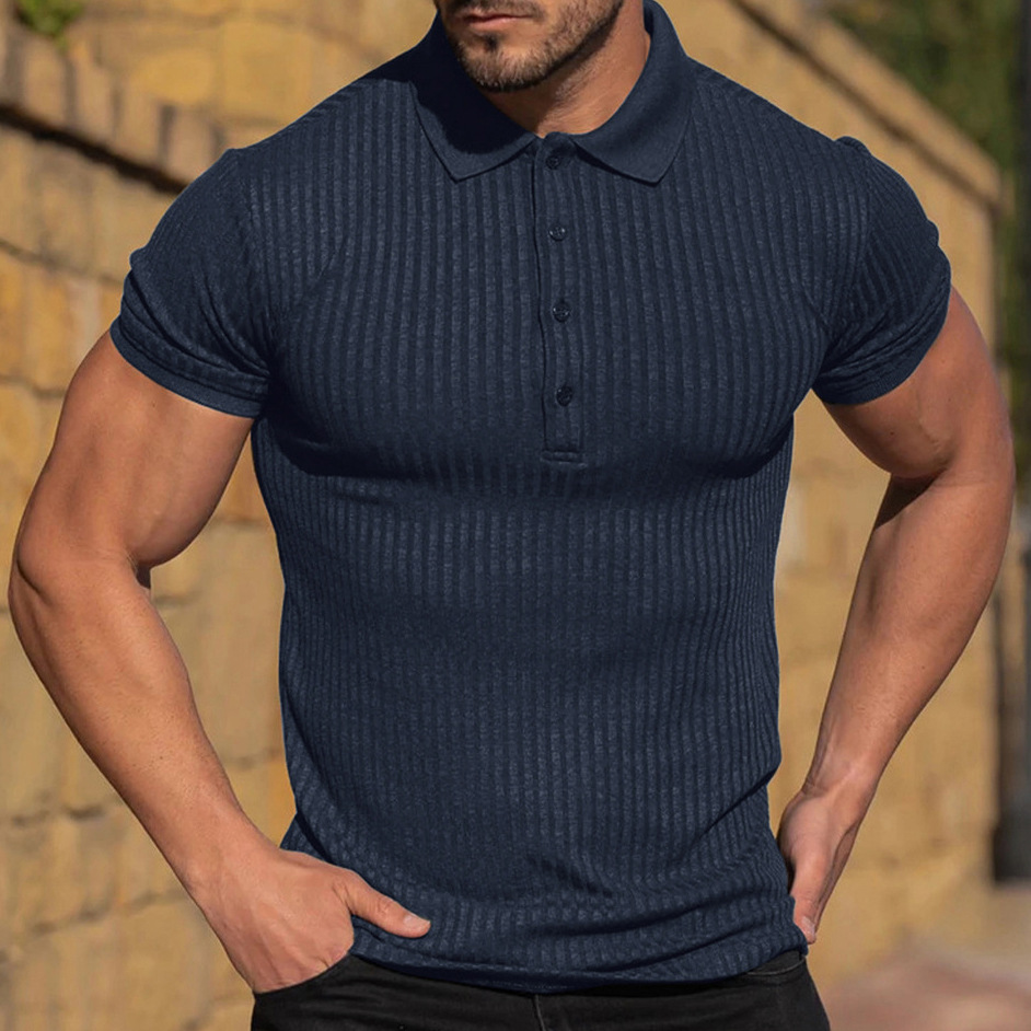 Elastic Fit Vertical Stripe Tee