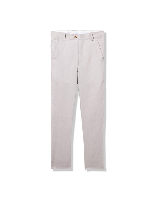 Boys Linen Pants Light Gray