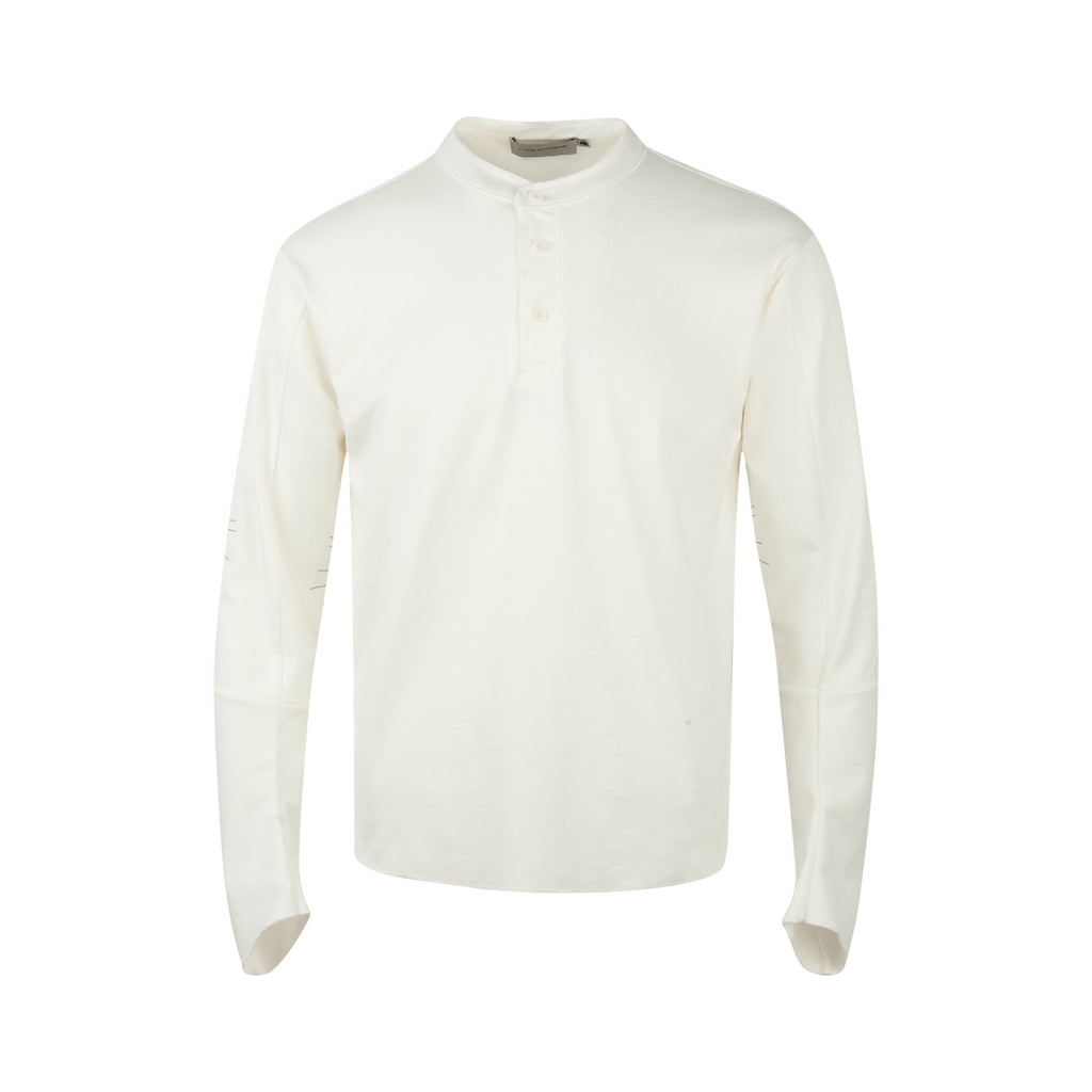 Minimalist Henley Shirt Button Long Sleeve T-Shirt Unisex Loose Fit Base