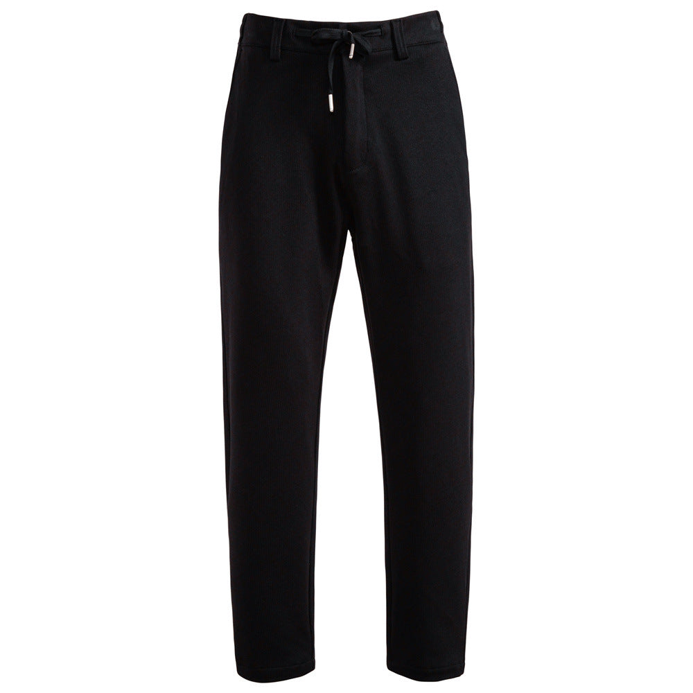 Casual Men's Long Pants Fashion Solid Color Versatile Thick Business Pants Male Bottoms Long Pants