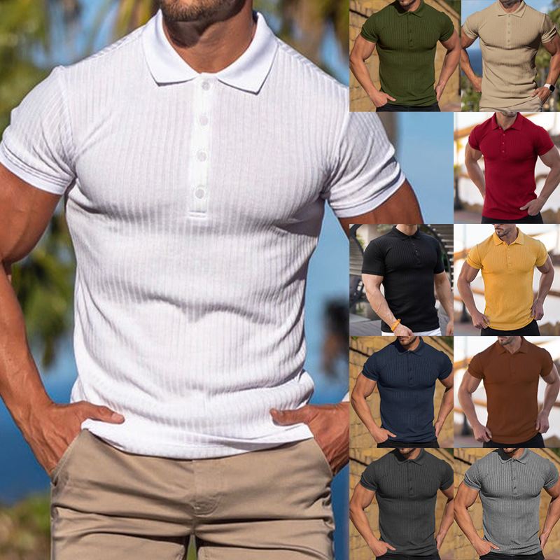 Elastic Fit Vertical Stripe Tee