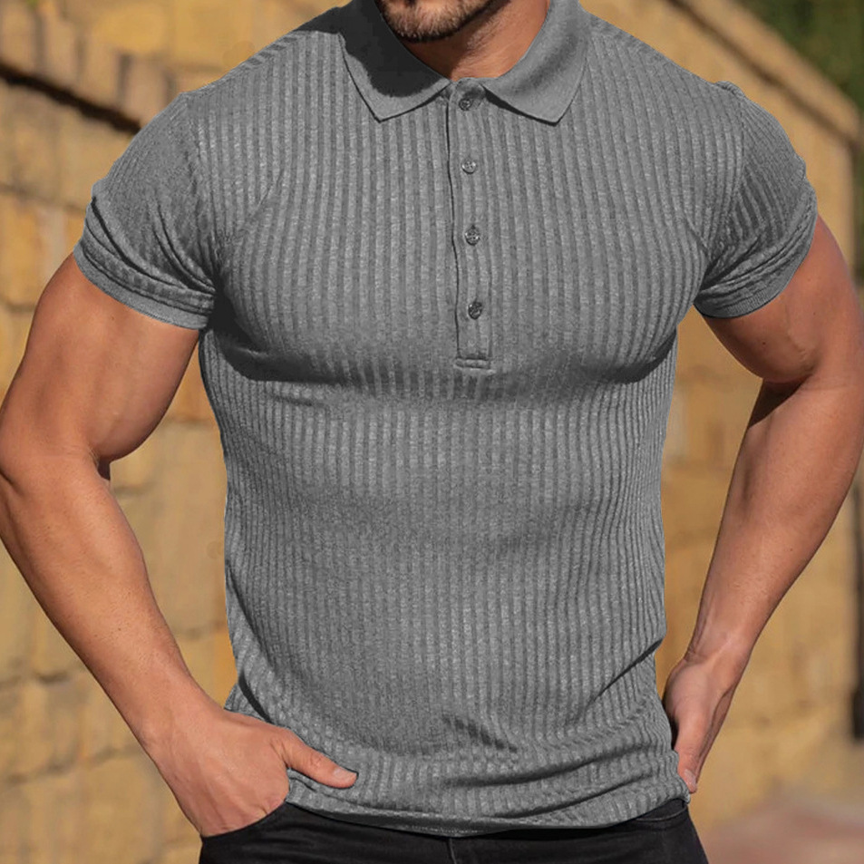 Elastic Fit Vertical Stripe Tee