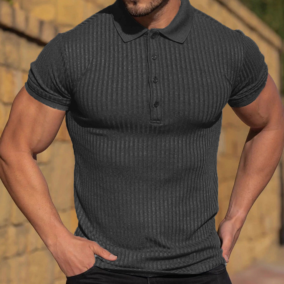 Elastic Fit Vertical Stripe Tee
