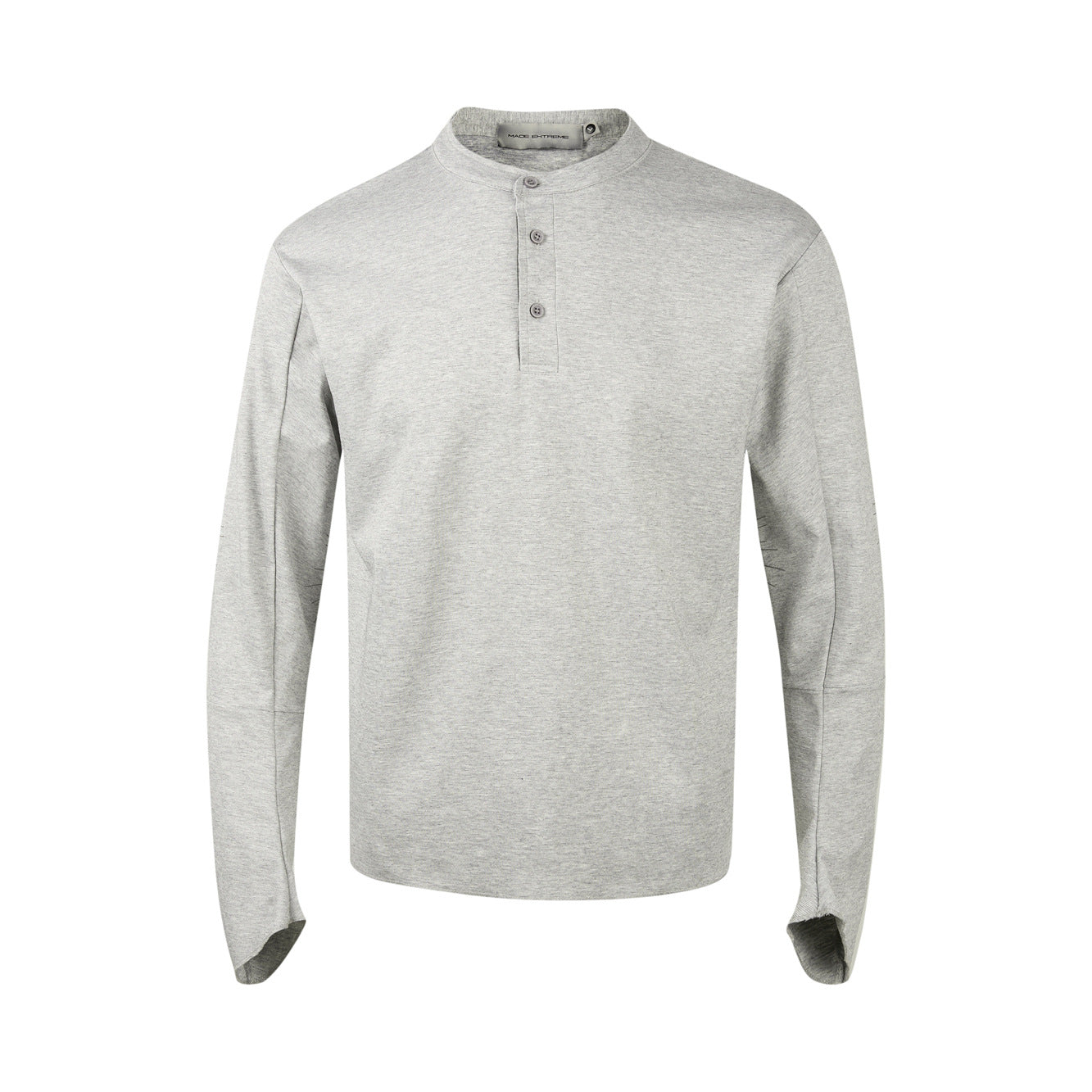 Minimalist Henley Shirt Button Long Sleeve T-Shirt Unisex Loose Fit Base
